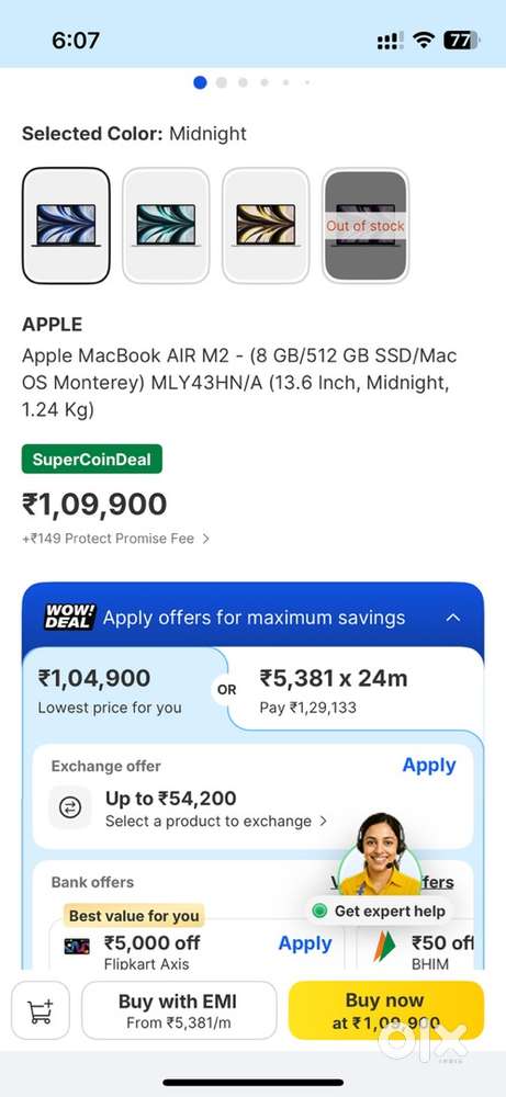 Mac book air M2 512GB excellent condition macbook