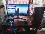 Gaming PC Ryzen 5 GTX 1660 Super Samsung Curved Monitor RGB Setup