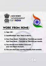 Part time work & student house wife job person available for work