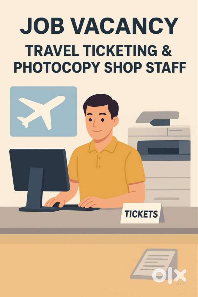 Job Vacancy – Travels & Photocopy Shop Staff