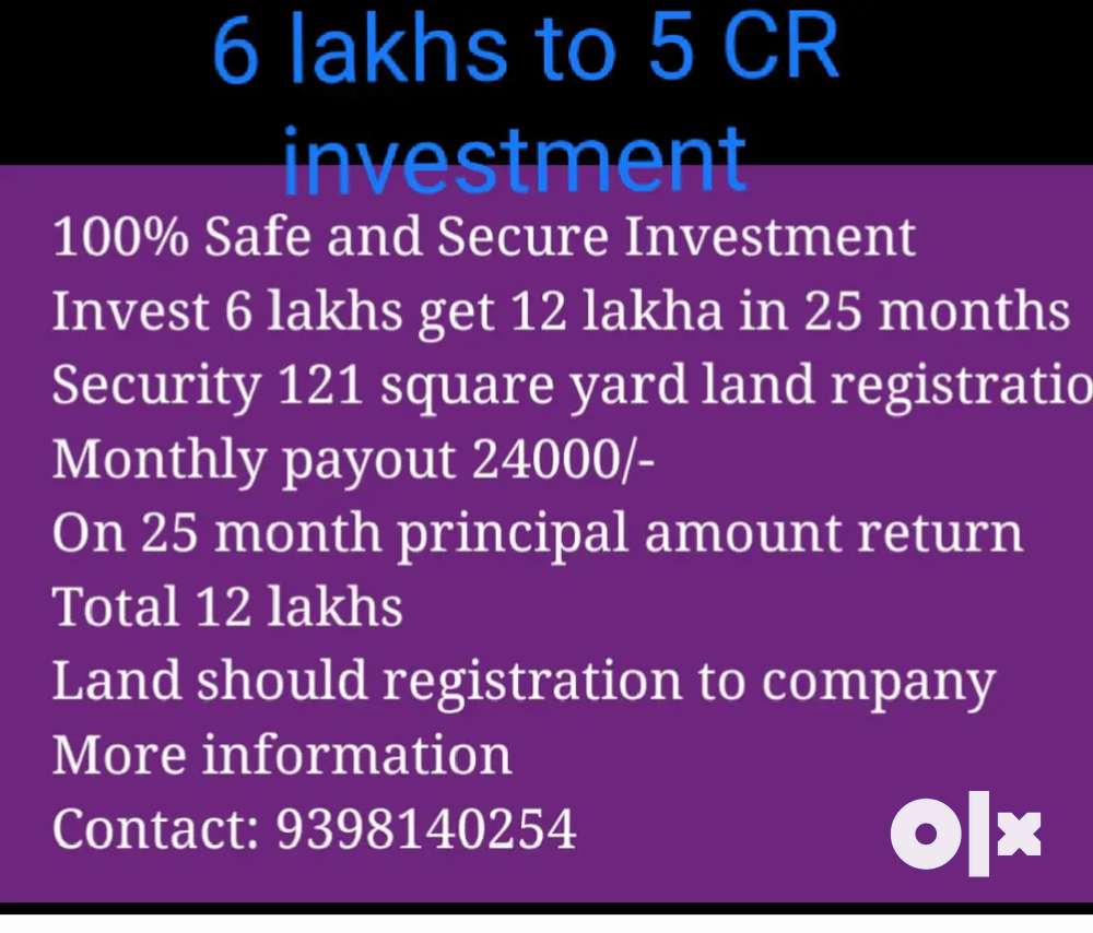 Double your investment in 25 months@ hyd