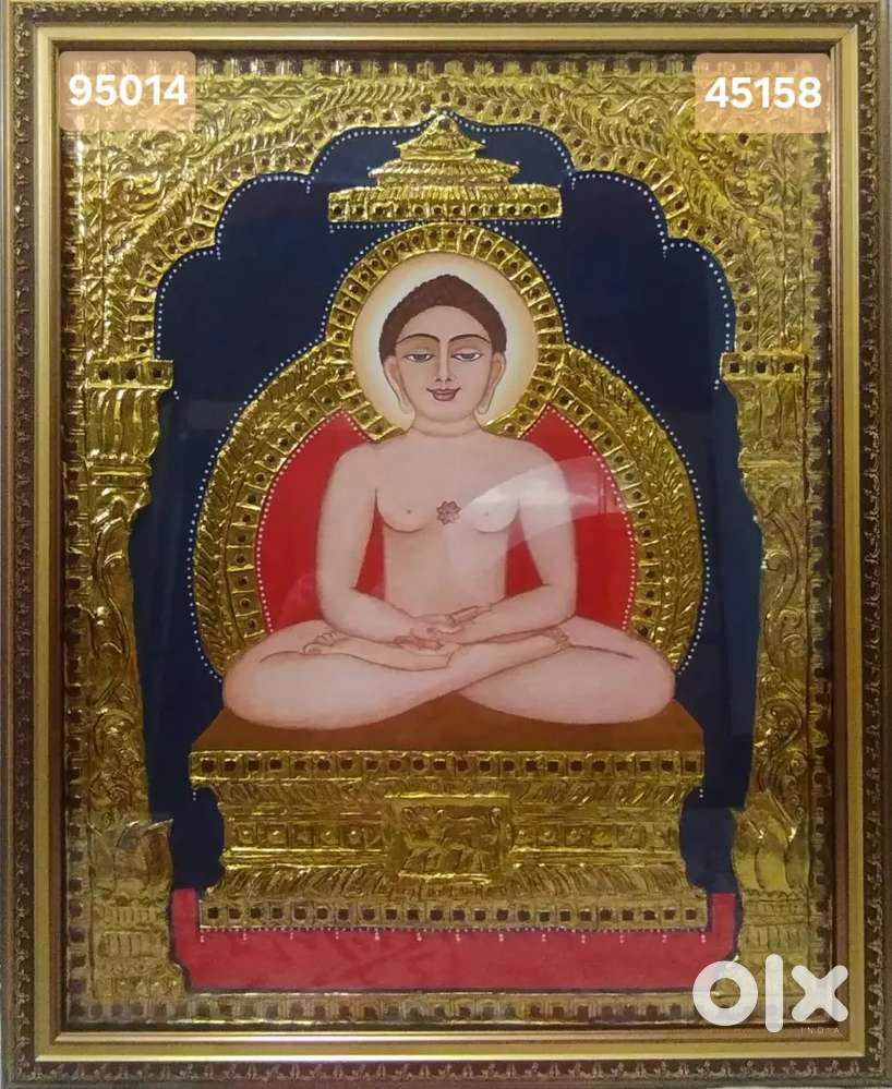 Bhagwan Mahavir Tanjore Art Hand Made Painting