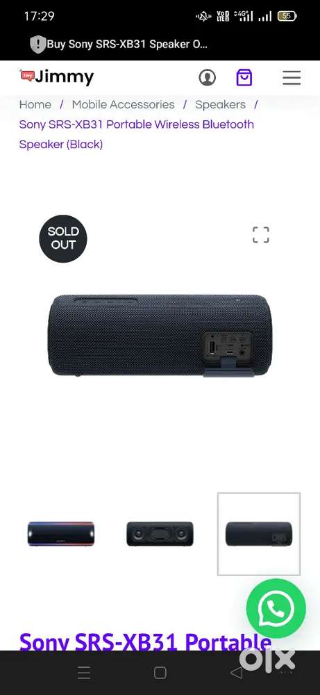Sony SRS XB31 MODEL BLUETOOTH SPEAKER
