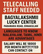 Telecaller vacancy in a lottery Agency