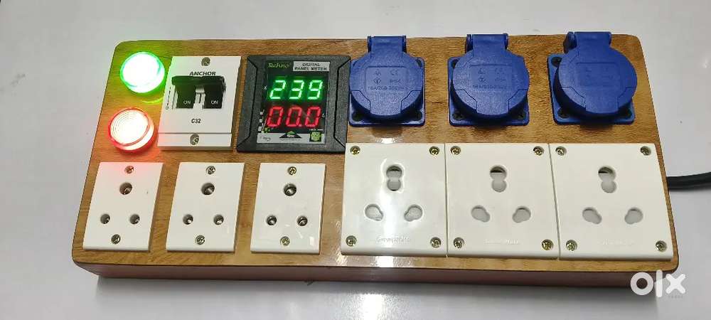 Power Strip Heavy Industrial Electrical fixtures total wooden plywood