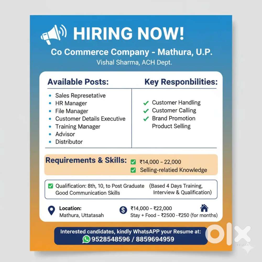 Customer handling office work