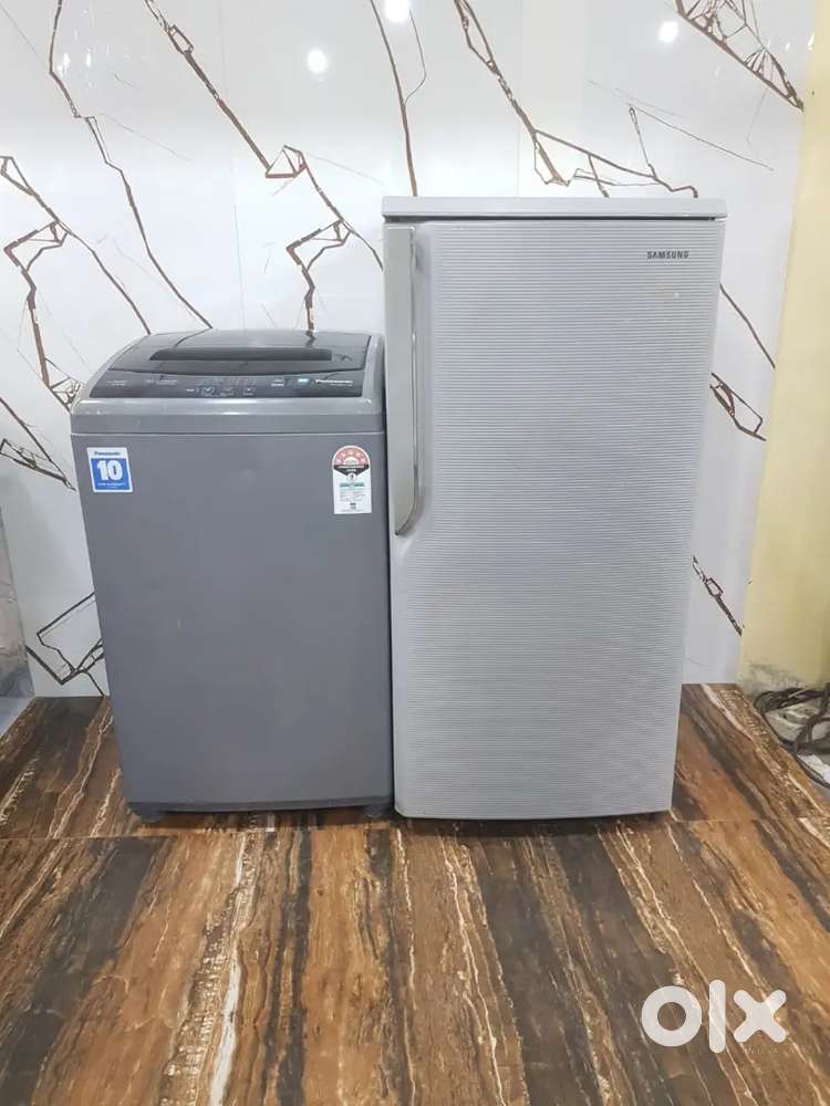 Samsung 192 ltrs single door refrigerator and washing machine