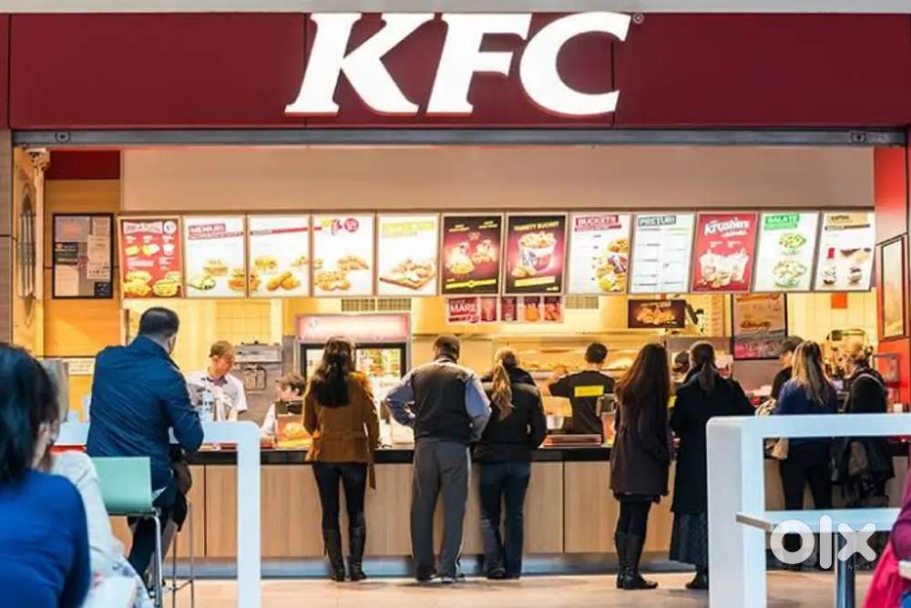 तत्काल आवश्यकता है @ KFC STORE शोरूम में लड़की और लड़को की