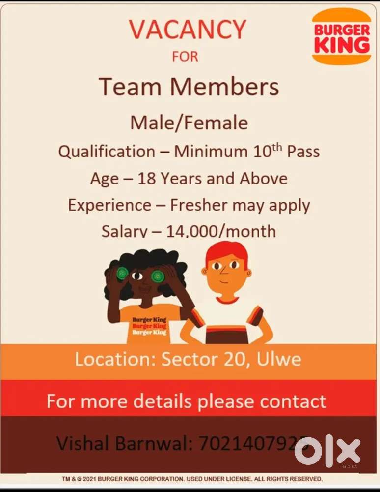 We are Hiring for our all new Ulwe location.