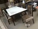 Marble top dining table set luxury models