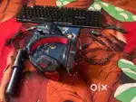 Keyboard, mouse, mouse pad, headphone and selfi stick