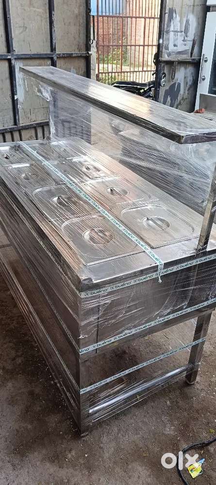 Commercial restaurant kitchen equiments used ban marie old counter fri