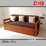 Wooden Cot , Sofa Cum Bed Wooden sofa set # Wooden Sofa cum Bed JKWER