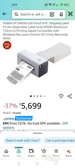 Best barcode tharmal printer using only 1 week