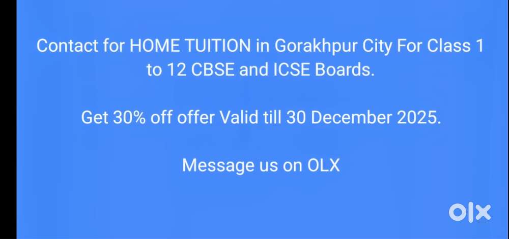 Home tutor in Gorakhpur City.
