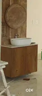 Jaguar brand sink with heavy duty Tap set and wooden cabinet