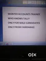 WANTED ACCOUNTS TRAINEES URGENT