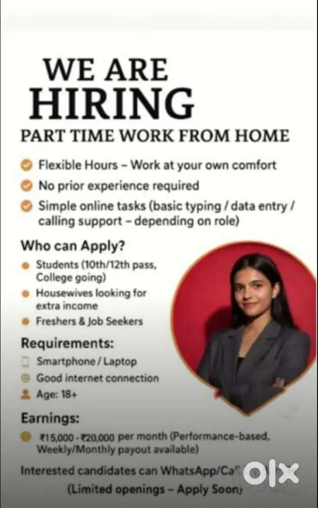 Part Time / Full Time Work From Home No Investment Flexible time