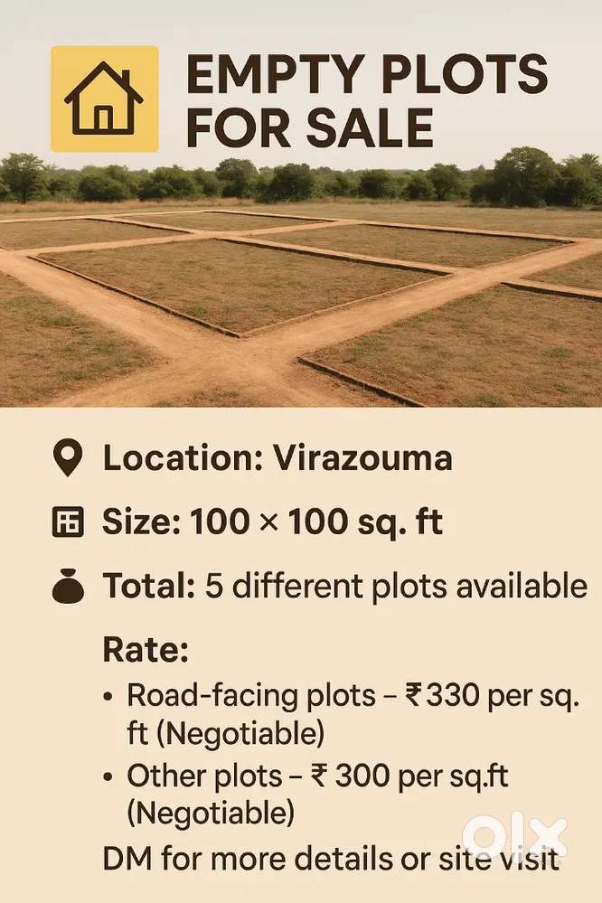 EMPTY PLOTS FOR SALE