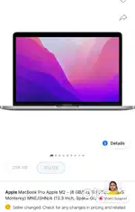 Apple m2 pro 8gb 512gb ssd