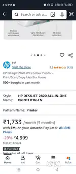HP DESKJET 2820 ALL-IN-ONE PRINTER:IN-EN , Printer
