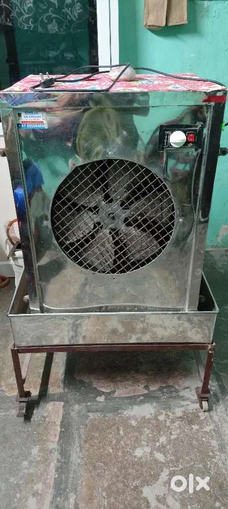 Stainless steel Air cooler with heavy iron moving stand