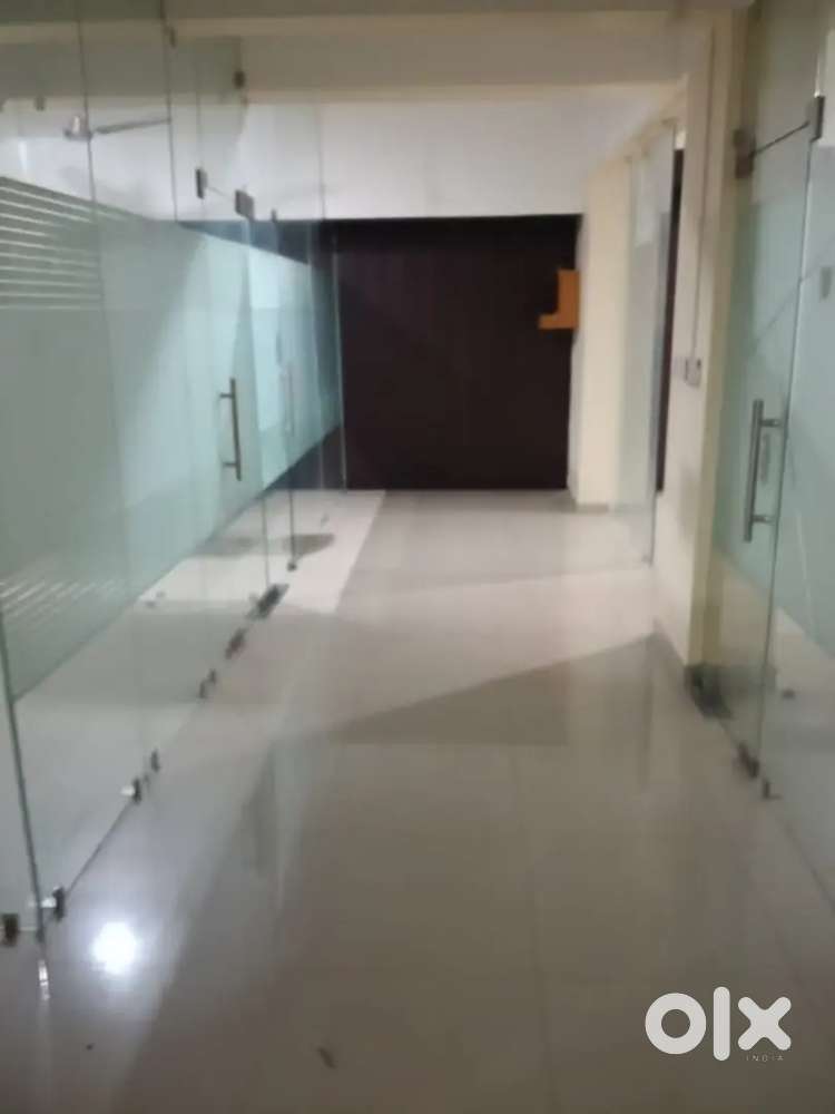 Commercial space for office use with all glass doors n partitions.