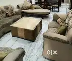 Sofa set with center table and couch
