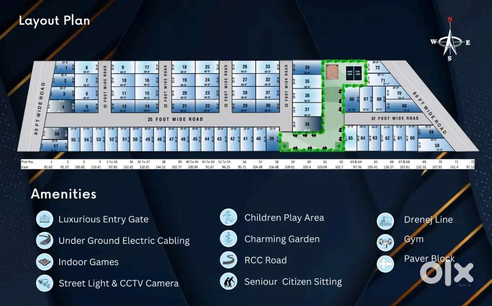 Garden facing plot available