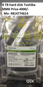 Toshiba 4 pcs hard disks sale