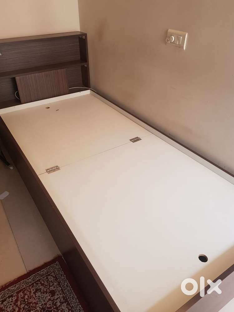 Single Bed with storage For Sale (plywood)