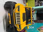 Children yellow jeep