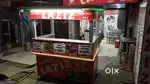 Fast Food Counter with Roof and Decoration