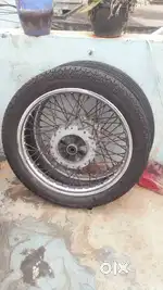 Royal Enfield front nd back wheels with MRF tyres