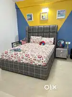 Double bed  with side table