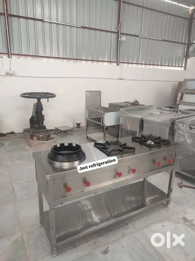 Three burner bhatti for restaurant, kitchen equipment for restaurant