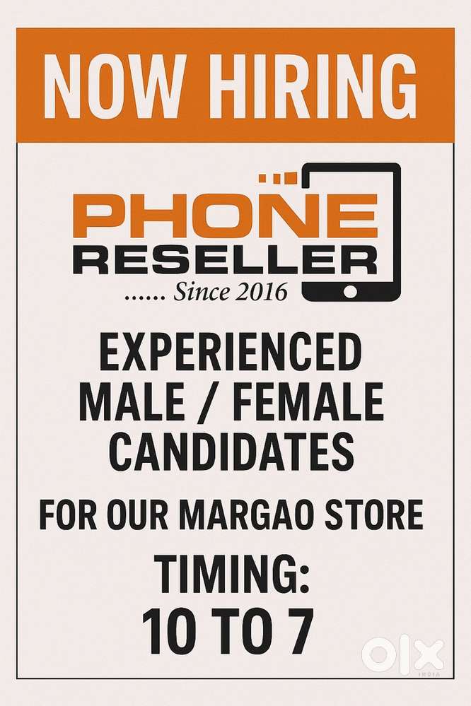 Wanted Goan staff to handle our store