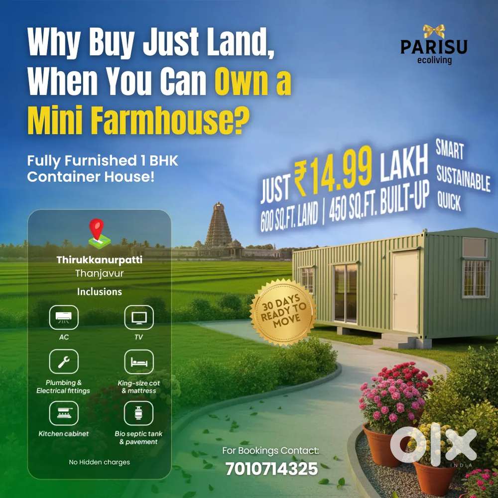 1BHK Fully Furnished Container Villa