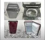 Combo of topload washing machine and single door refrigerator