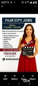 Film casting in mumbai Film City ads serial and much more work
