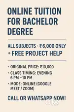 Online tuition for bachelor degree students