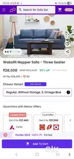 Large sofa spacious - 3 seater