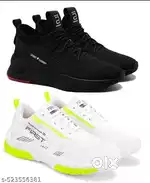 SHOEFLY Stylish Comfortable Sports Running Shoes For Men's (Pack Of 2)