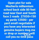 open plot for sale near mucherla millennium school 80 feet road near
