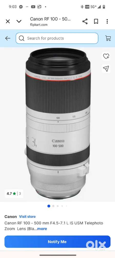 Canon rf 100-500 lense in excellent condition.