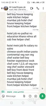 Cook chef chinese south indian driver light heavy welder shuttering