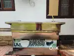 Stainless steel tea counter cooler table cash counter