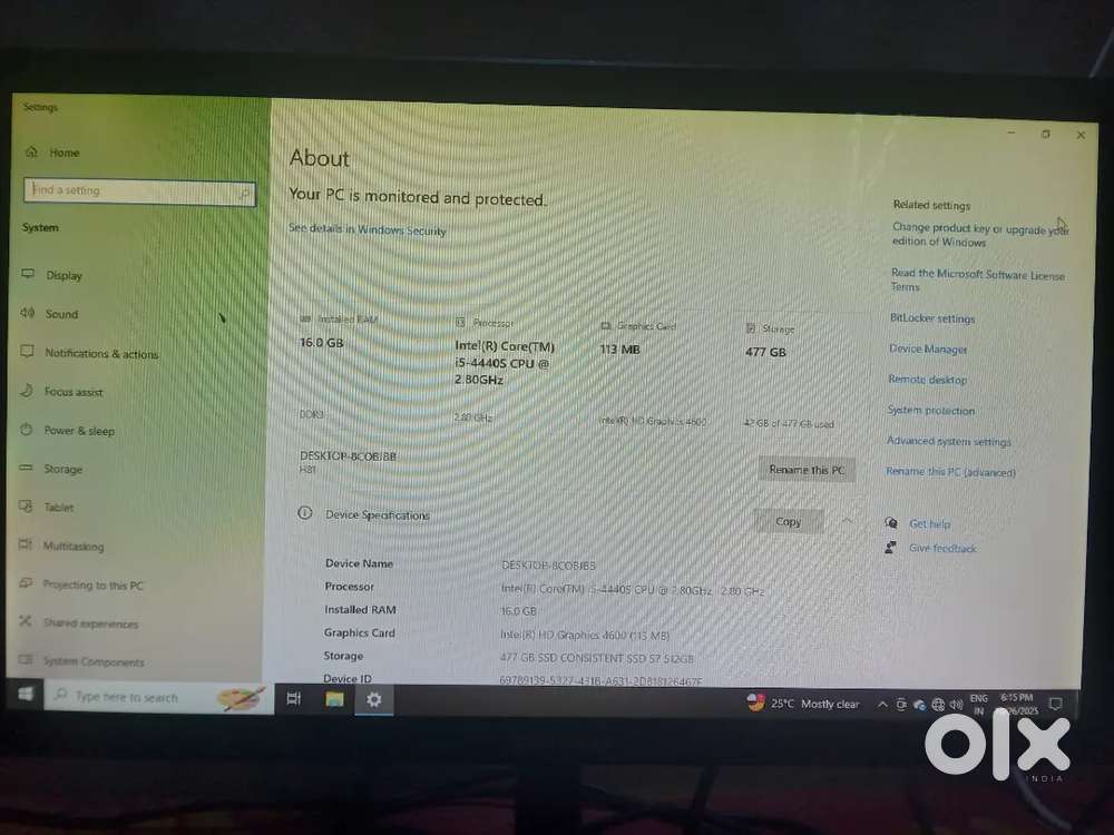 Desktop Computer 16 GB RAM 500 GB SSD ROM (i5) New PC