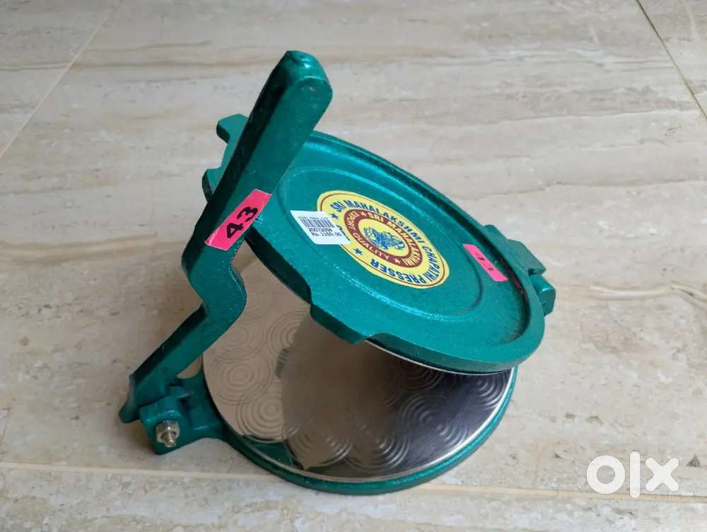 Chapati Maker Machine Heavy Duty Cast Iron with Stainless Steel Plates