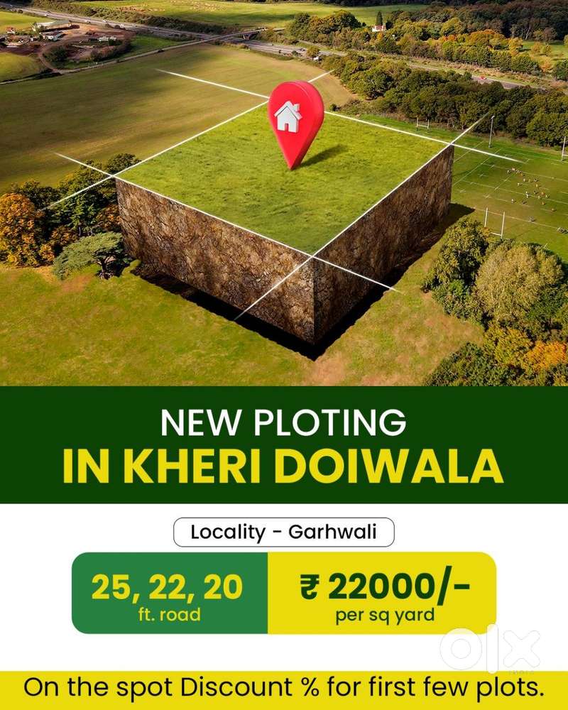 222 gaj plot sale kheri 22ft road doiwala